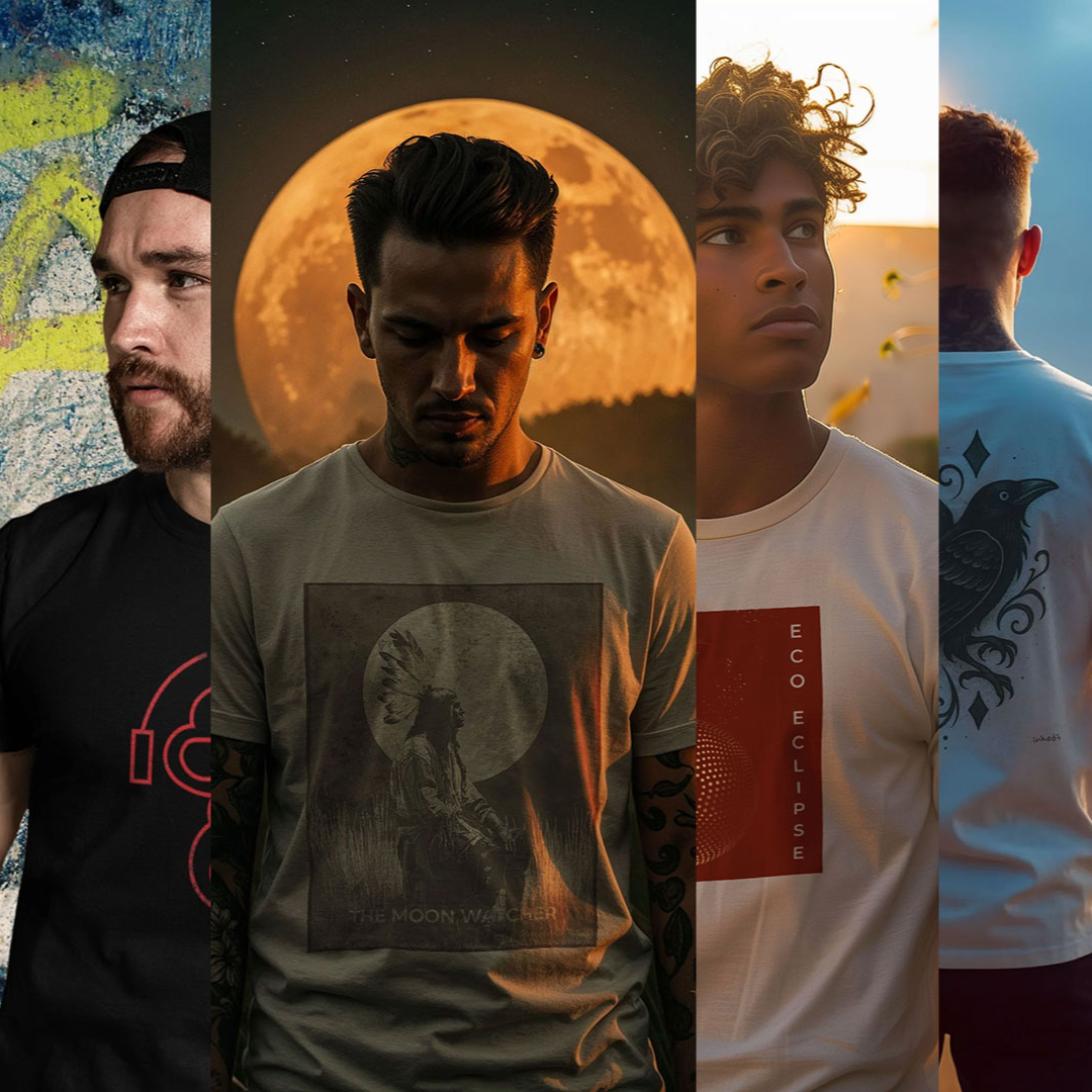 Discover our range of T-shirts: from basic solids to graphic prints, perfect for casual wear, adventure or layering - inked3