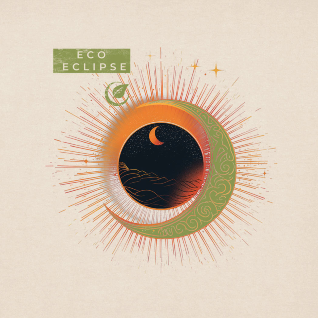 Cosmic Eclipse - Eco Friendly T-shirt close up