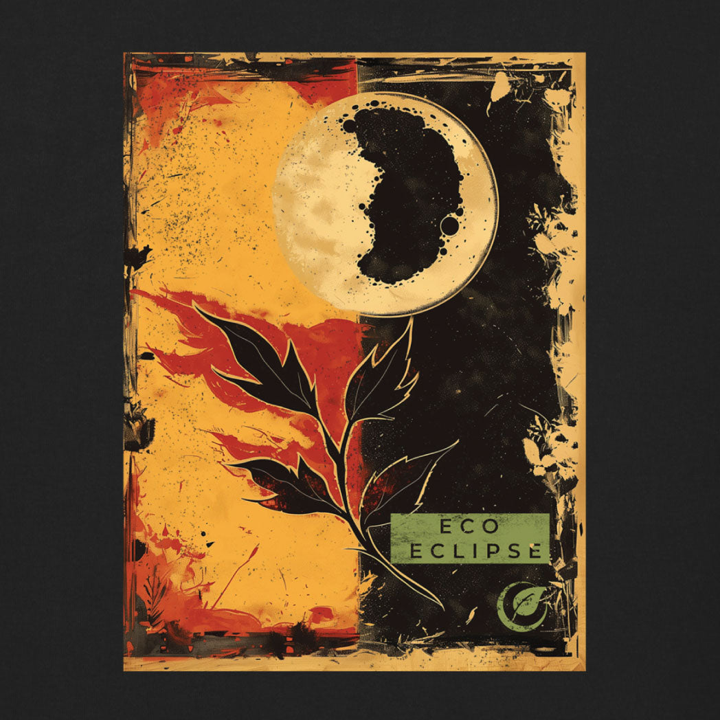 Eco Eclipse Dawn - Eco Friendly T-shirt close up