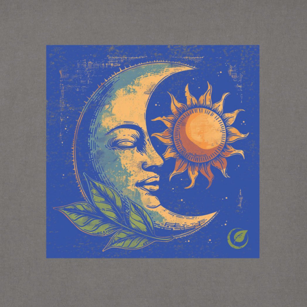 The Sun Watcher - Eco Friendly T-shirt close up