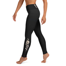  Sacred Roses Yoga Leggings - inked3 leggings XS / Black