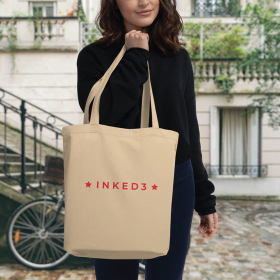 INKED3 - Eco Tote Bag - inked3 Tote bag Oyster