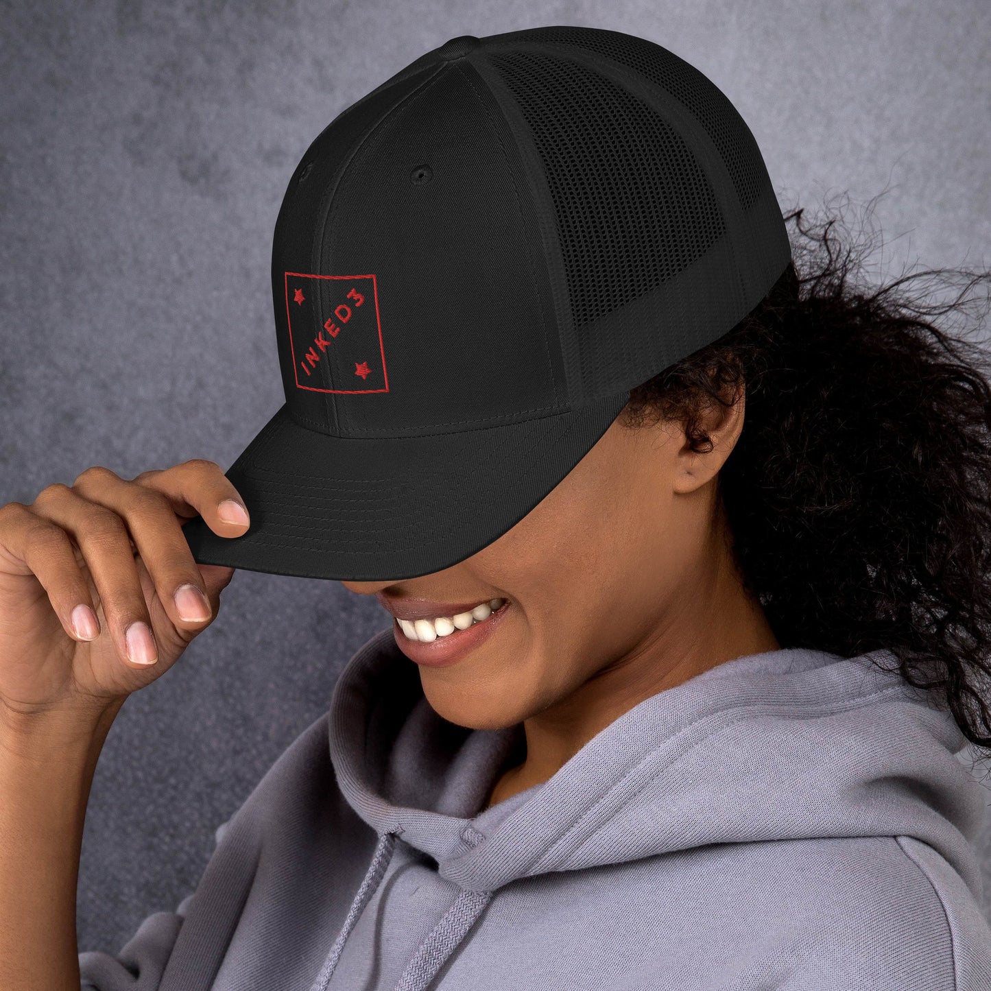 Adventure Ready INKED3 Square Trucker Cap - inked3 Hats