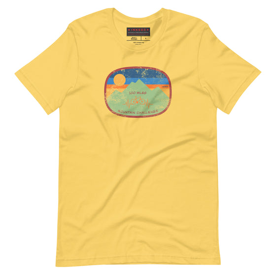 100 Miles Mountain Bike Challenge T-shirt - inked3 T-shirt Yellow / S