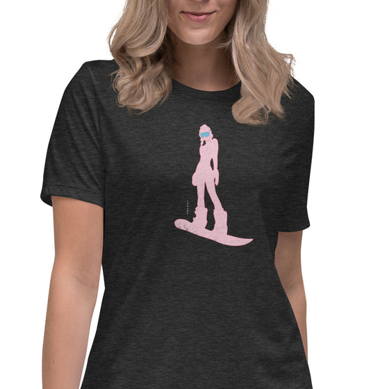 Snowboard Chick / Shred Betty - Women's Relaxed Fit T-Shirt - inked3 T-shirt Dark Grey Heather / S