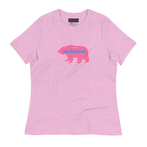 Cali Bear Wilderness / Pink Snowing California - Relaxed Fit T-shirt - inked3 T-shirt Heather Prism Lilac / S