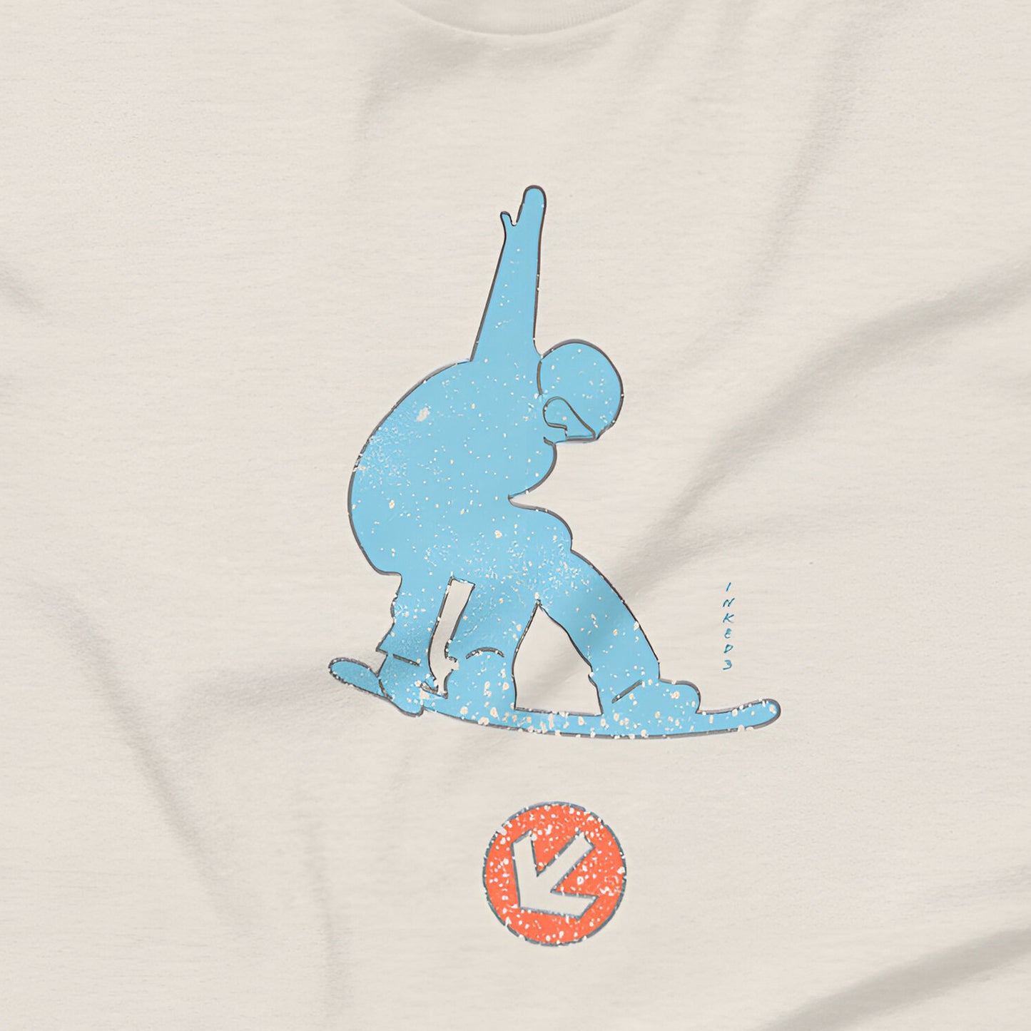 360 Nose Roll Snowboard / Blue Snowing T-shirt - inked3 T-shirt