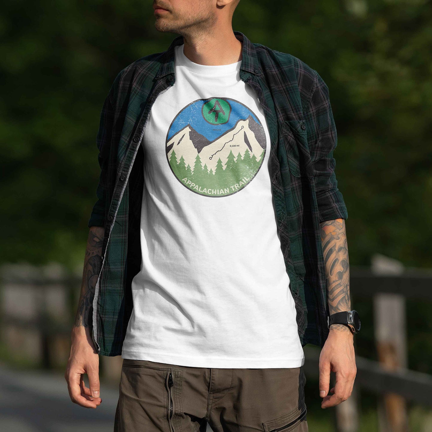Appalachian Trail Morning T-shirt - inked3 T-shirt White / S