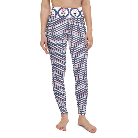 INKED3 Honeycomb Yoga Leggings - inked3 leggings XS / Blue / white