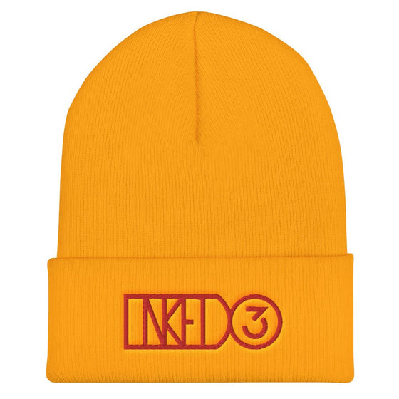 INKED3 Mark Cuffed Beanie - inked3 Hats Gold