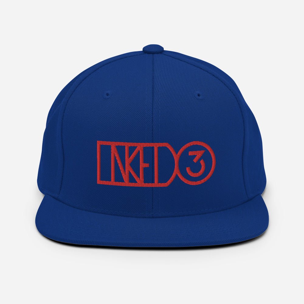 INKED3 Mark Snapback Hat - inked3 Hats Royal Blue