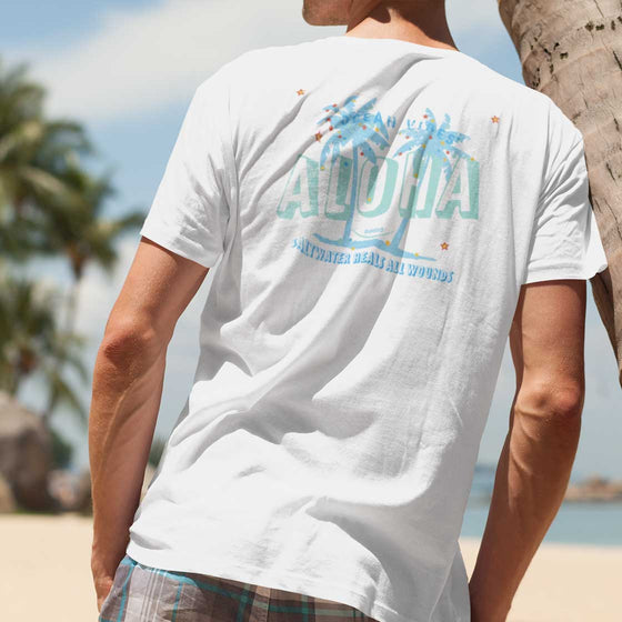 OCEAN VIBES ALOHA / HOLIDAY AFTER DUSK T-SHIRT - inked3 T-shirt White / S